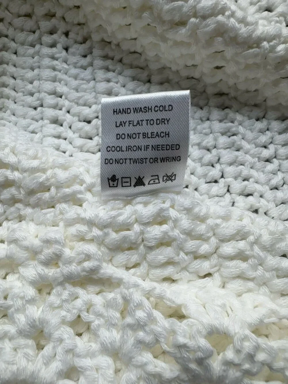 More To Come White Crochet Drawstring Waist Lace Hem Mini Skirt Size S - Picture 6 of 7